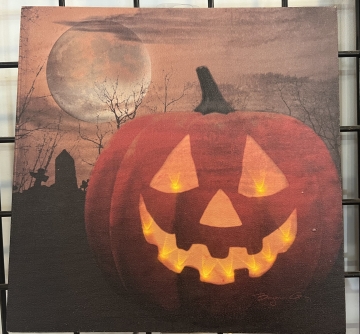 Canvas Lighted Jack o' Lantern